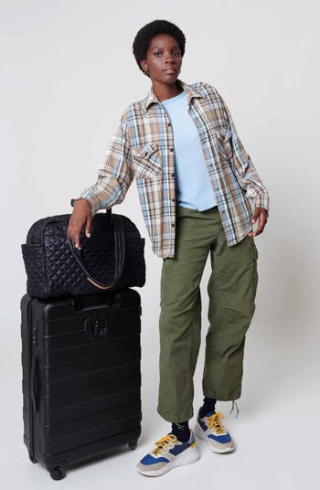 MZ Wallace Nik Quilted Water Resistant Nyon Travel Bag | Nordstrom