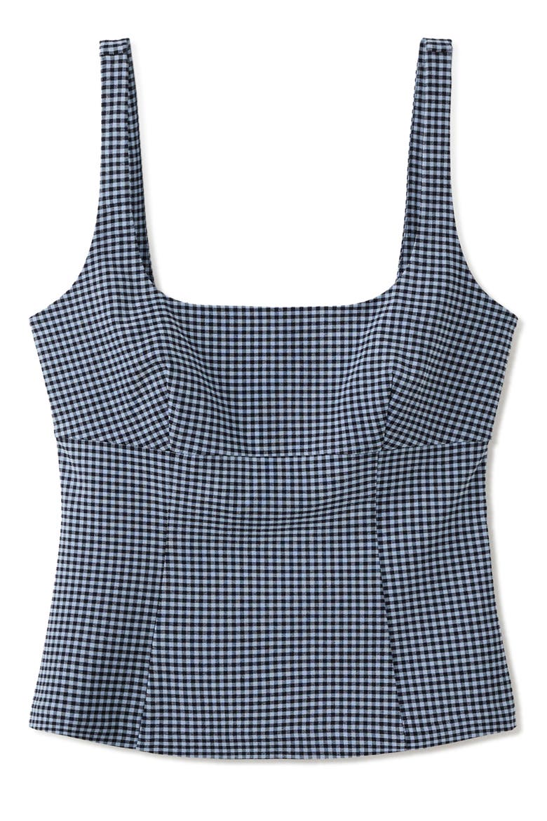 Victoria Gingham Top, Alternate, color, BLUE