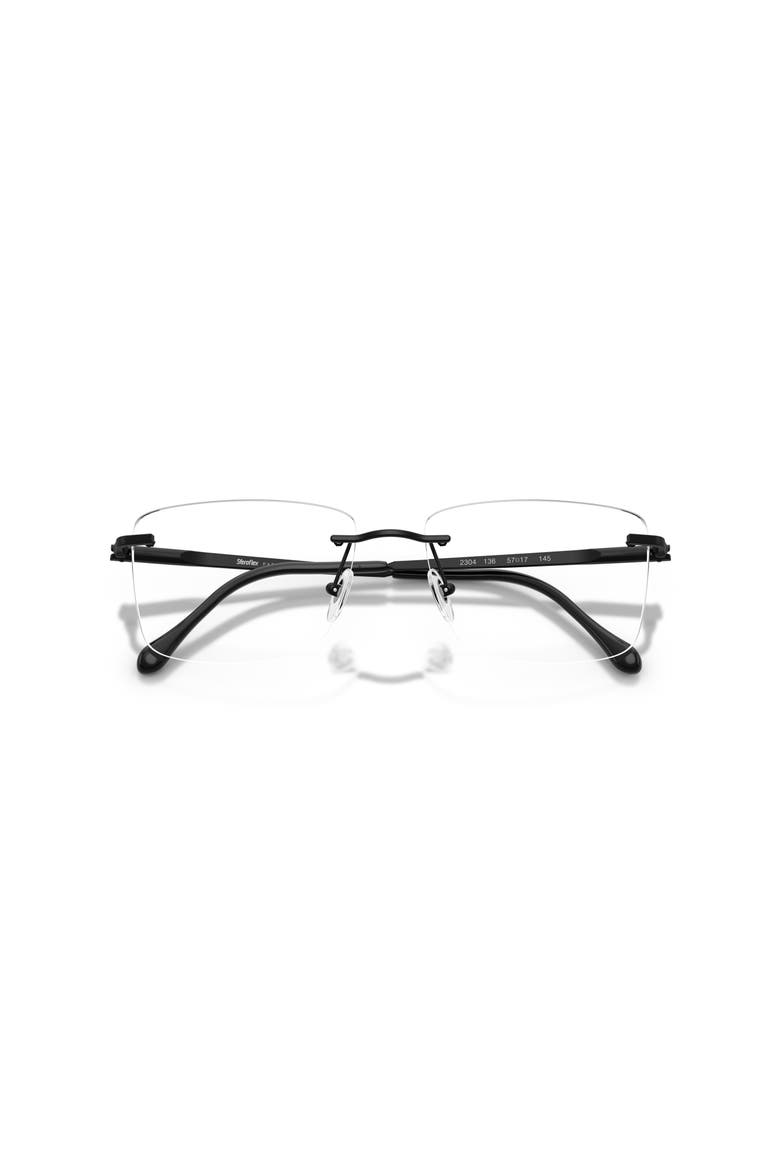 55mm Square optical glasses, Alternate, color, Black
