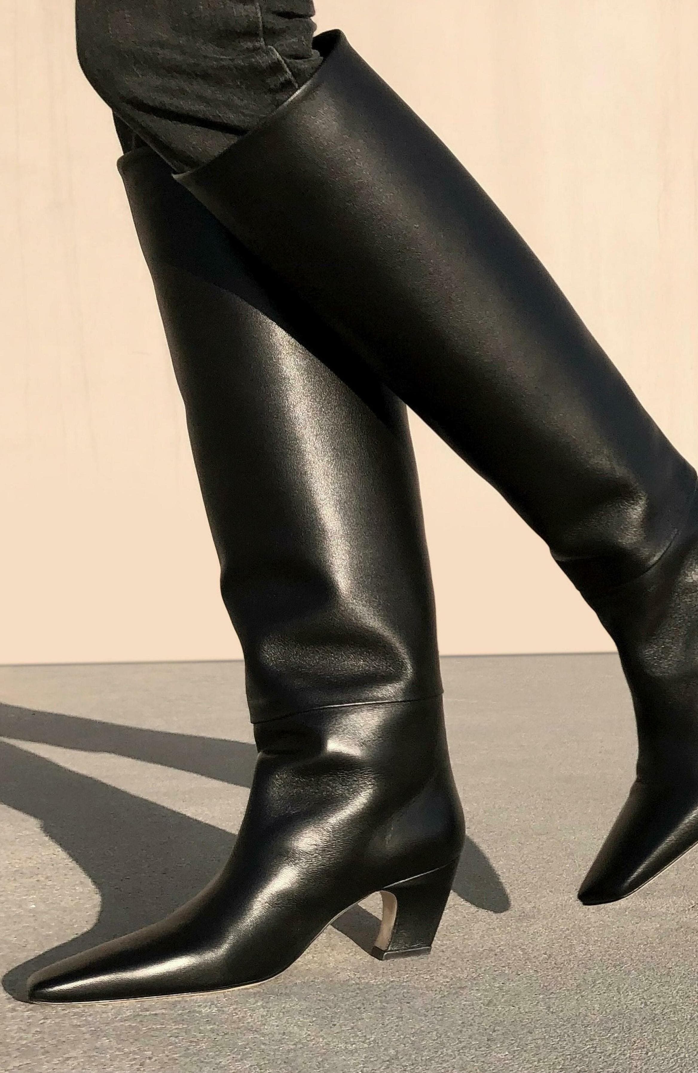 Neil J. Rodgers Meg Knee Boot, Alternate, color, Black Nappa