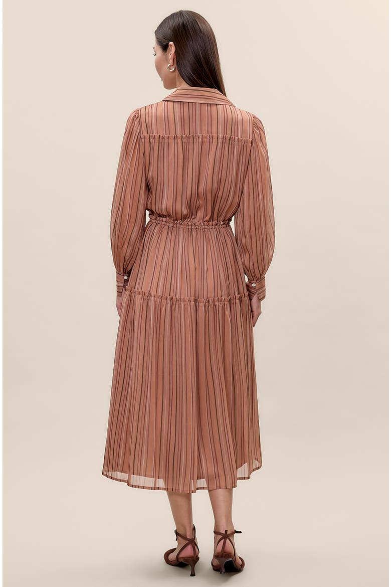Celeste Stripe Dress, Alternate, color, Persimmon Stripe Multi