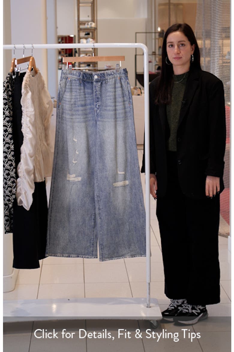 Low Rise Distressed Wide Leg Jeans video