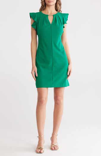 【関税込み】Miaou グリーン&オフホワイト Alisha ミニドレス Miaou Alisha Strapless Belted Stretch Jersey Minidress
