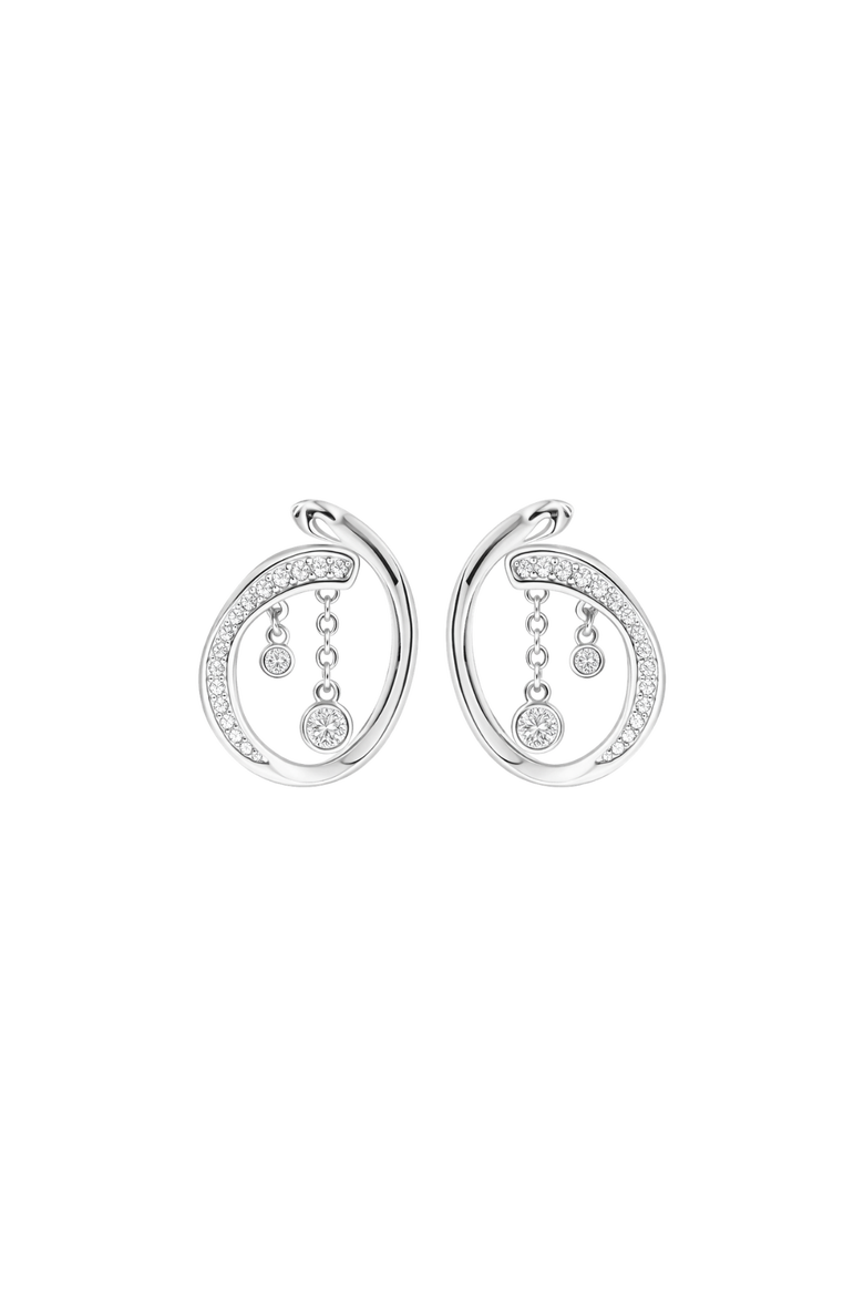 Volcan Loops With White Topaz, Main, color, Sterling Silver