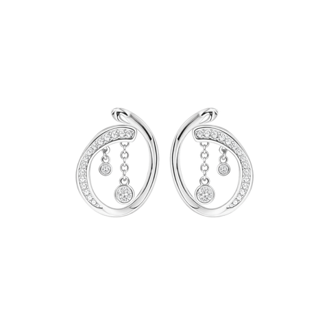 Volcan Loops With White Topaz