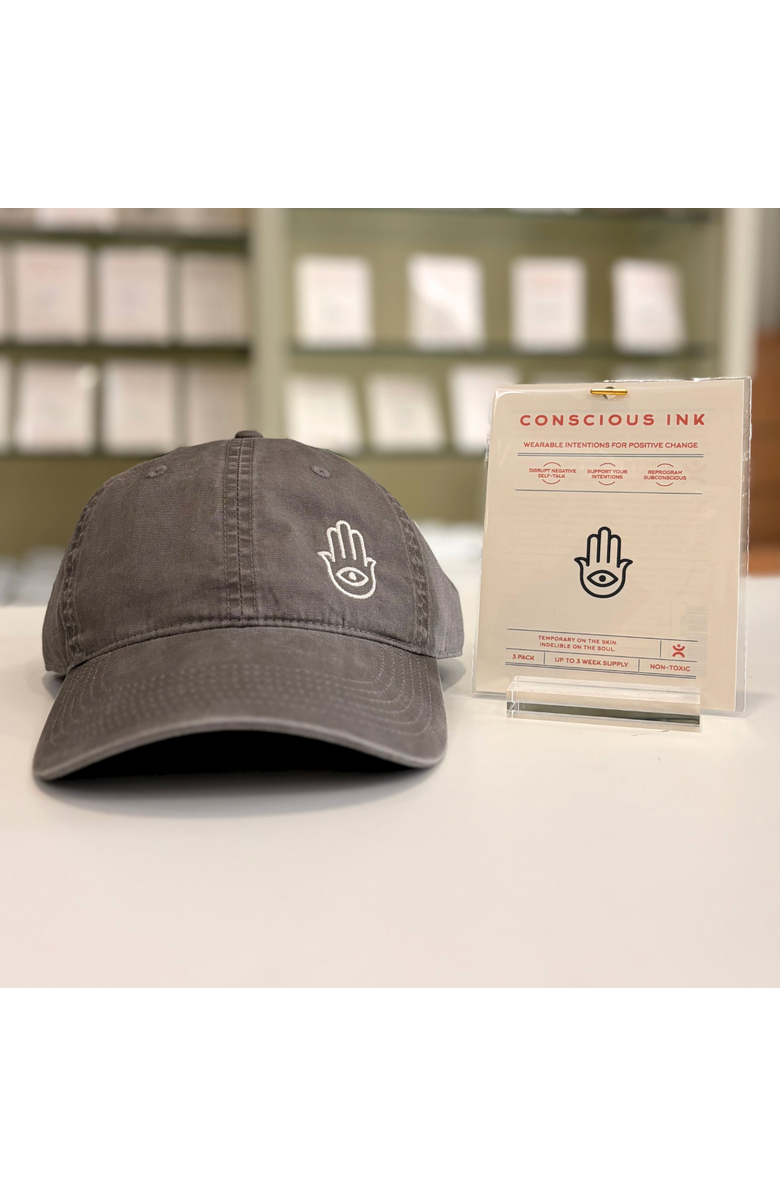 Conscious Ink Hamsa Access Cap + Ink, Main, color, Faded Grey