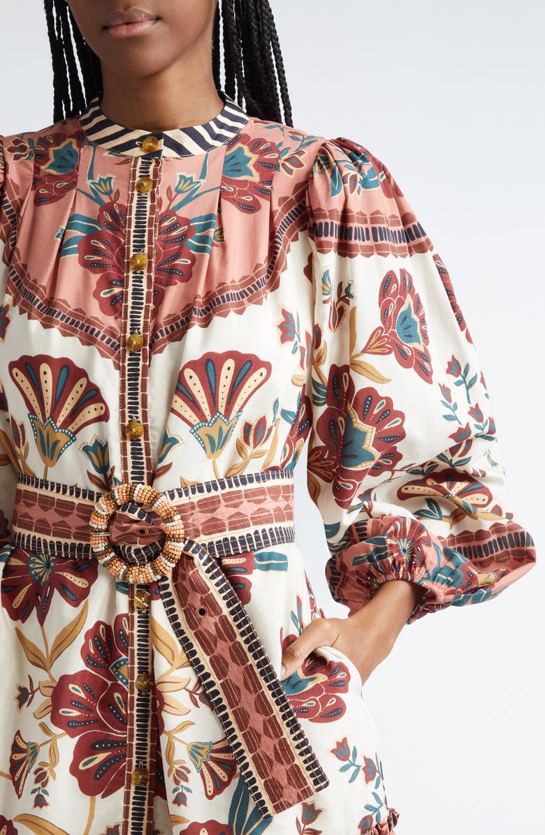FARM Rio Riad Long Sleeve Shirtdress, Alternate, color, 
