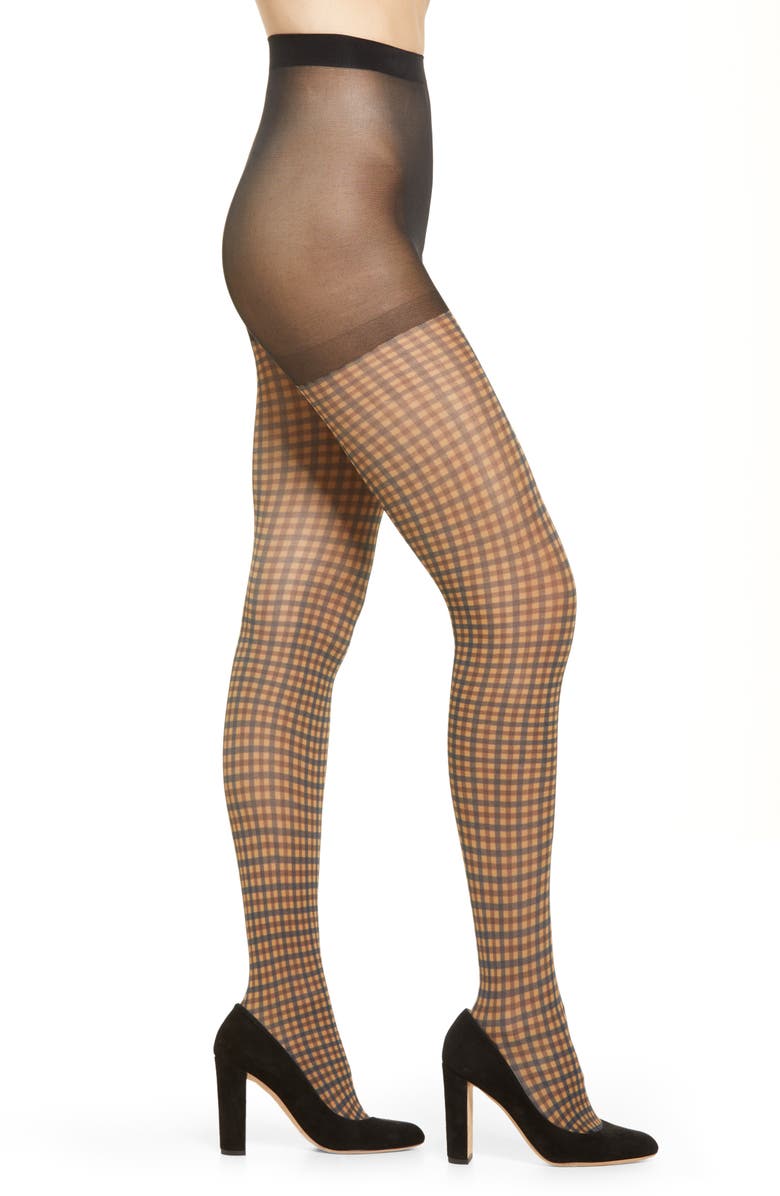 Halogen<sup>®</sup> x Atlantic-Pacific Gingham Plaid Tights, Main, color,