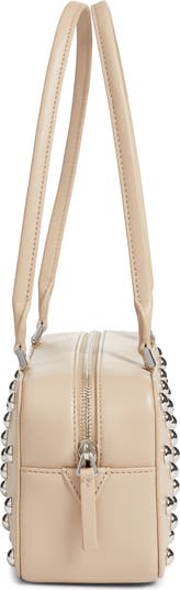 Studded Boxy Leather Shoulder Bag