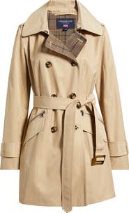 London Fog Double Breasted Trench Raincoat