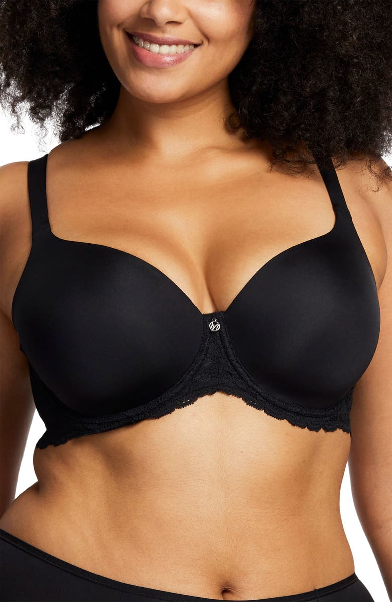 Montelle Intimates Pure Plus Underwire T-Shirt Bra, Alternate, color, Black