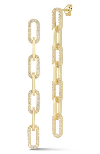 Chloe & Madison Chloe And Madison 7-link Drop Earrings In Gold