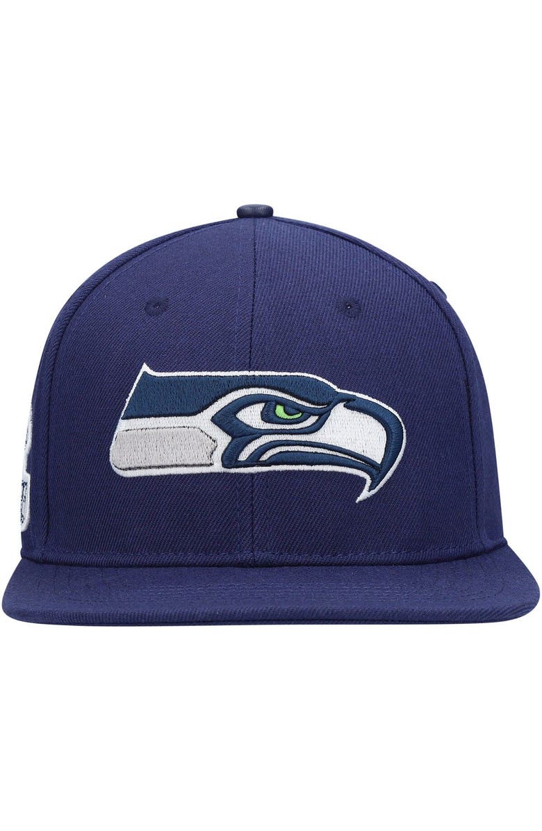 PRO STANDARD Men's Pro Standard College Navy Seattle Seahawks Logo II Snapback Hat, Alternate, color, 