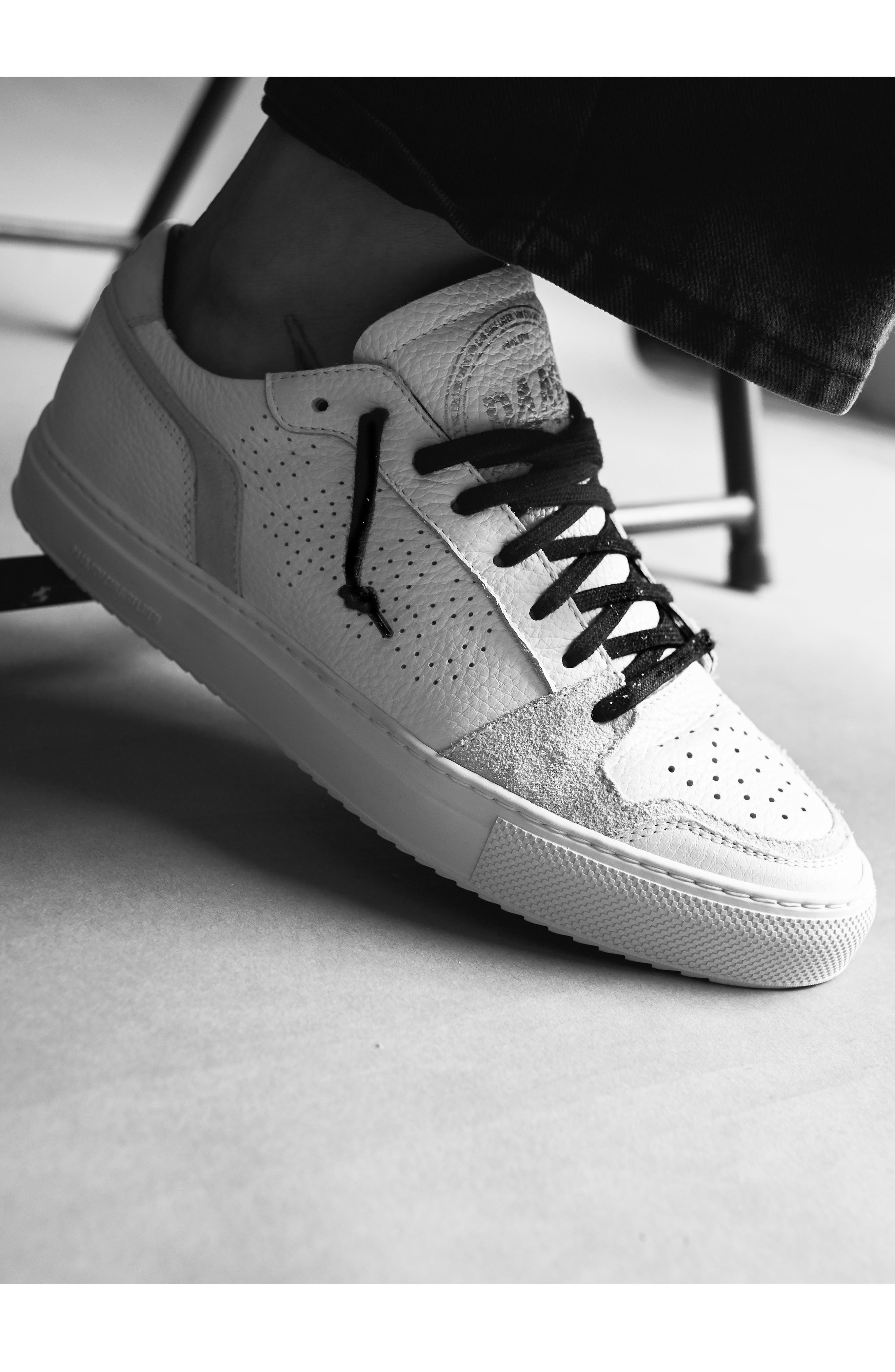 Zac Low Top Sneaker, Alternate, color, WHITE LEATHER