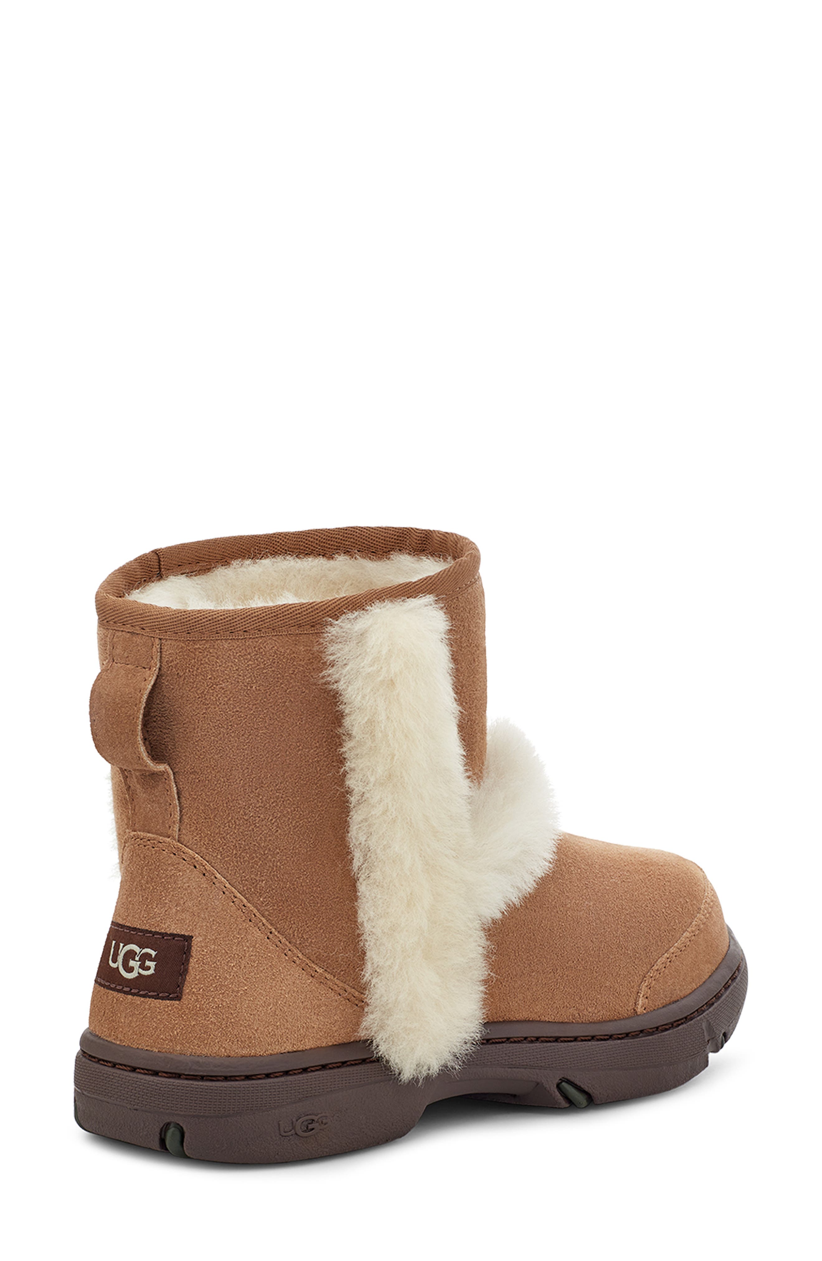 Sunburst Mini Genuine Shearling Bootie, Alternate, color, CHE