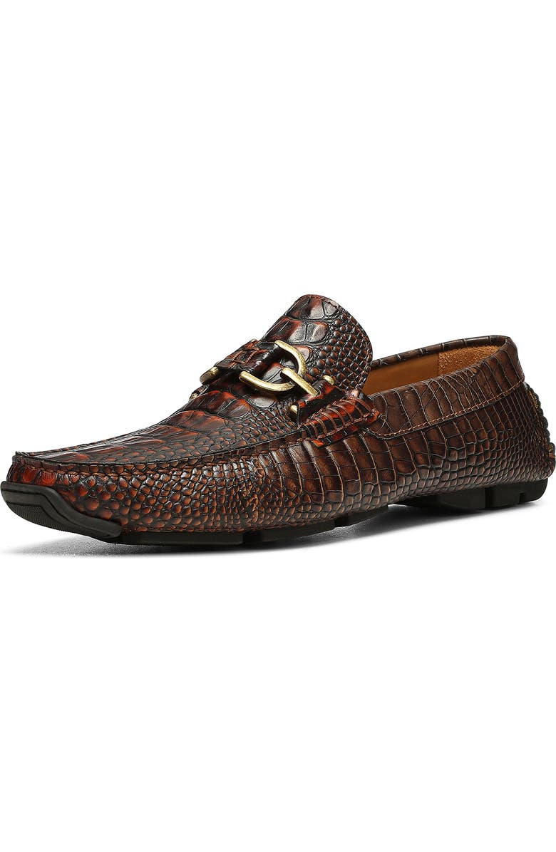 Donald Pliner Dacio Croc Embossed Bit Driving Loafer, Alternate, color,