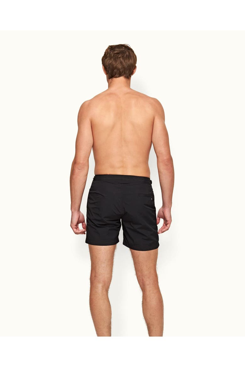 Bulldog Mid-Length Swim Shorts, Alternate, color, Black