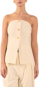 Endless Rose Button Strapless Top