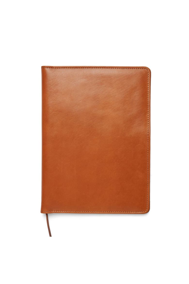 Theodore B5 Journal Cover & Padfolio, Main, color, Cognac Brown
