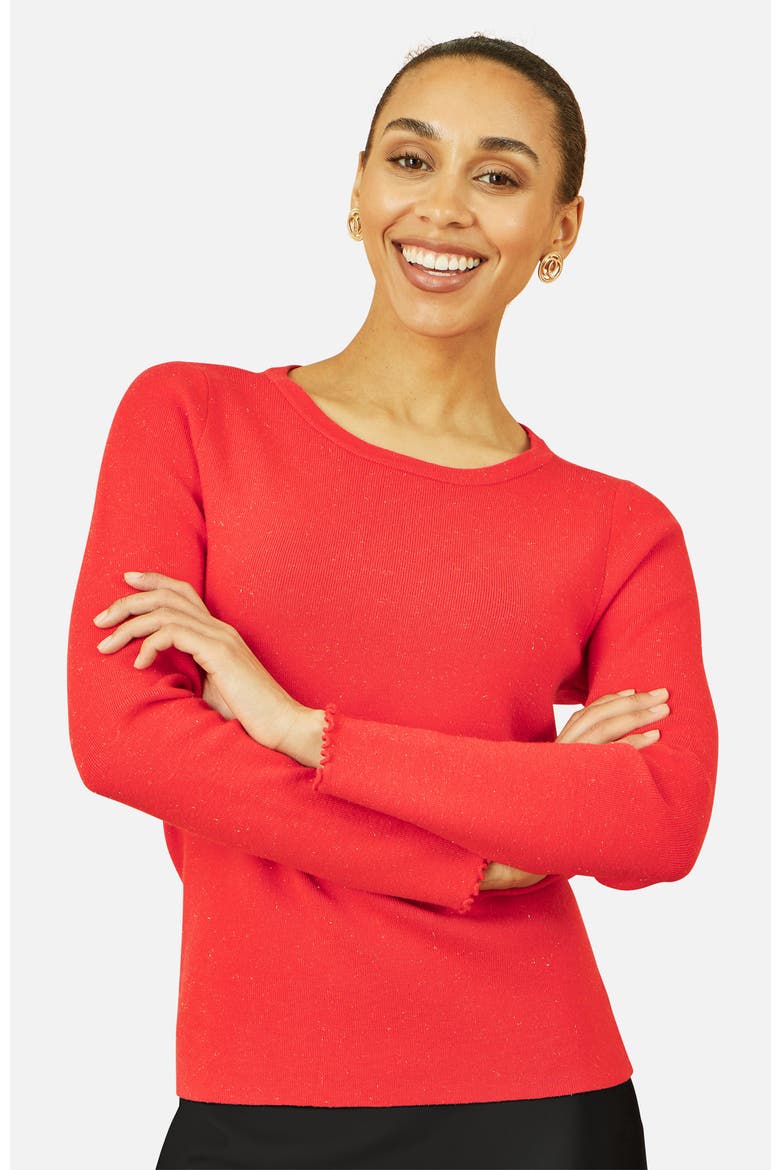 Sparkle Knit Jumper, Main, color, Red