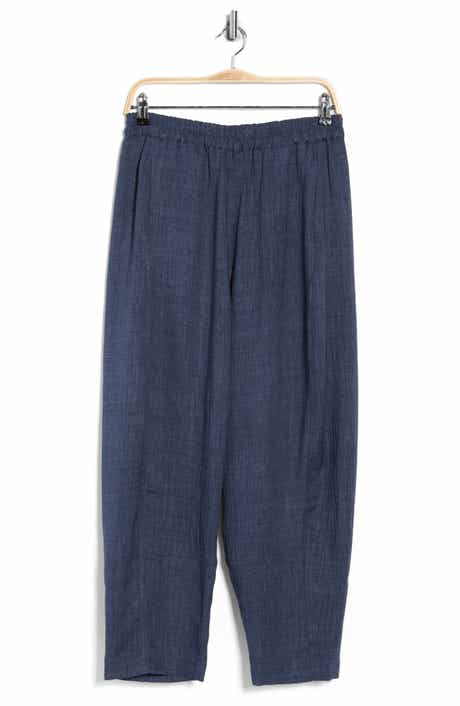 MAX STUDIO Textured Twill Barrel Leg Pants