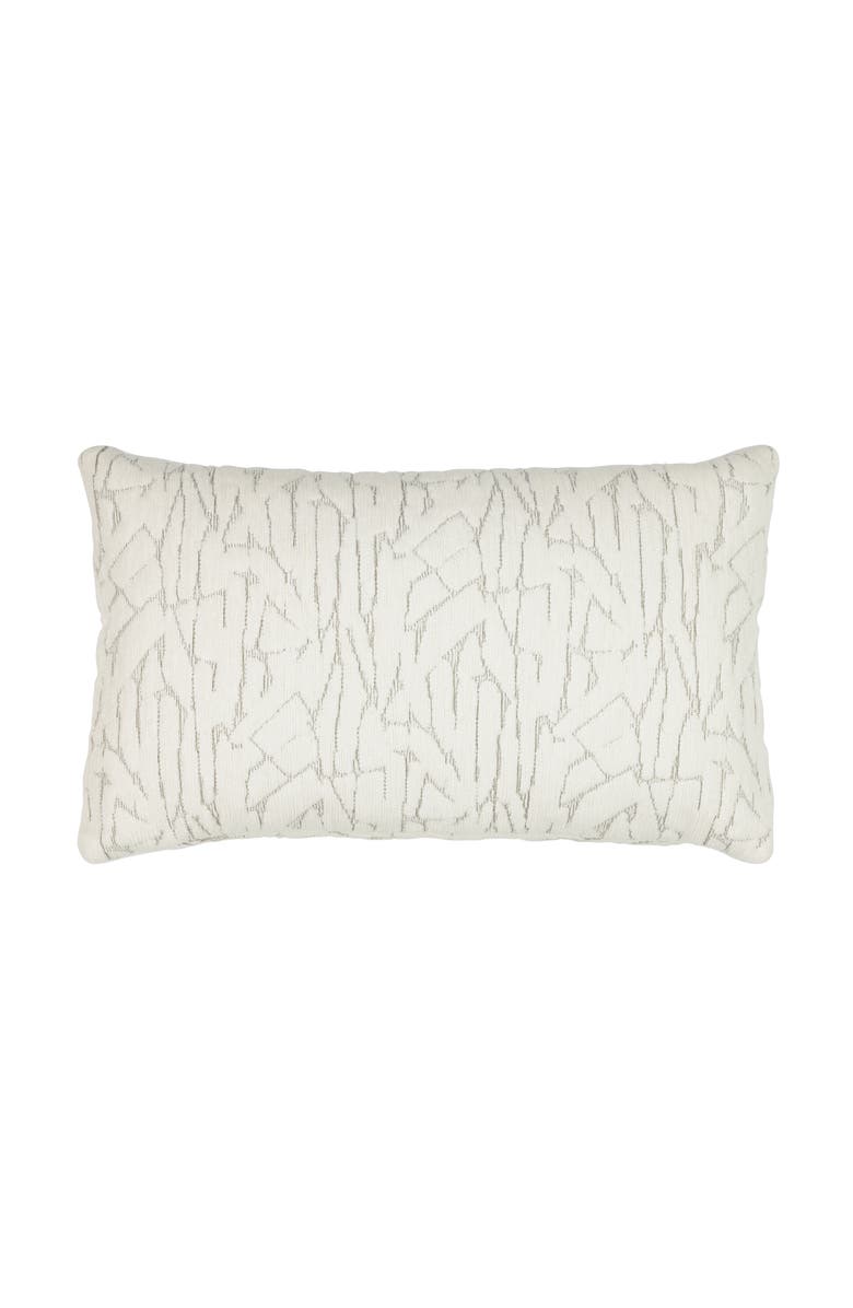 Elaine Smith Synchronize Dimensional Chenille Ivory Indoor & Outdoor Woven Accent Pillow, Main, color, Ivory