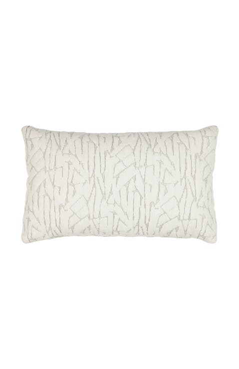 Synchronize Dimensional Chenille Ivory Indoor & Outdoor Woven Accent Pillow