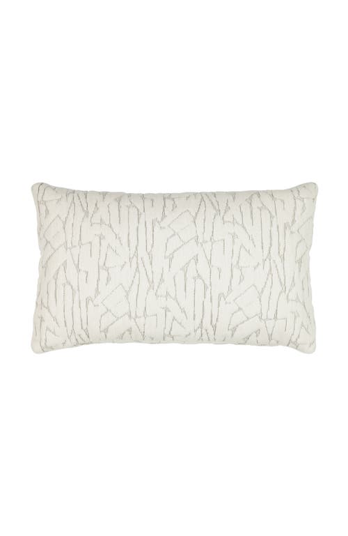 Elaine Smith Synchronize Dimensional Chenille Ivory Indoor & Outdoor Woven Accent Pillow
