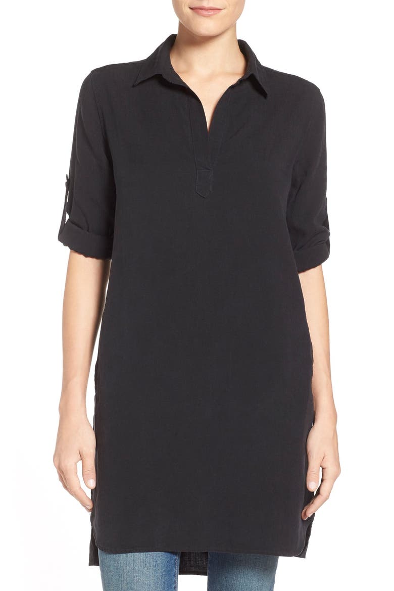 Chambray Tunic, Main, color, BLACK