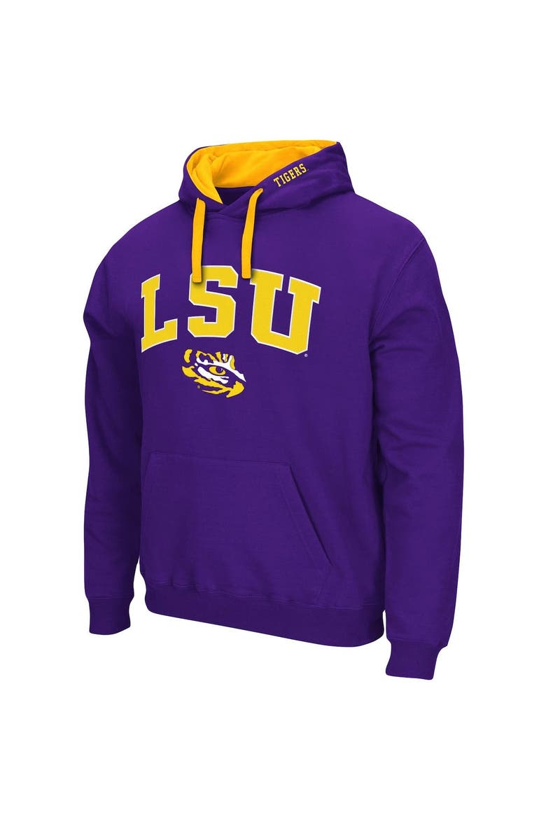Men's Colosseum Purple LSU Tigers Big & Tall Arch & Logo 2.0 Pullover Hoodie, Alternate, color, Purple
