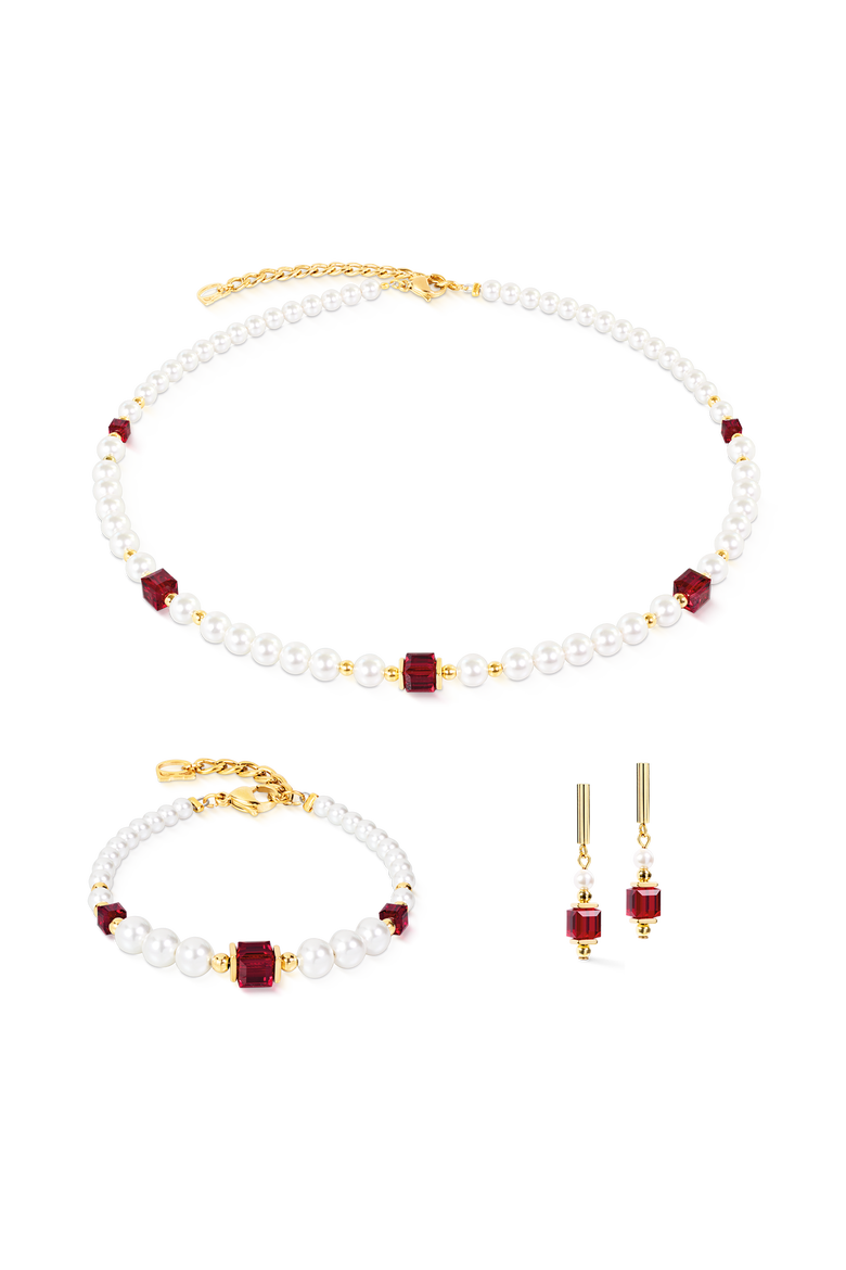 Cocktail Pearls Necklace, Alternate, color, Ruby