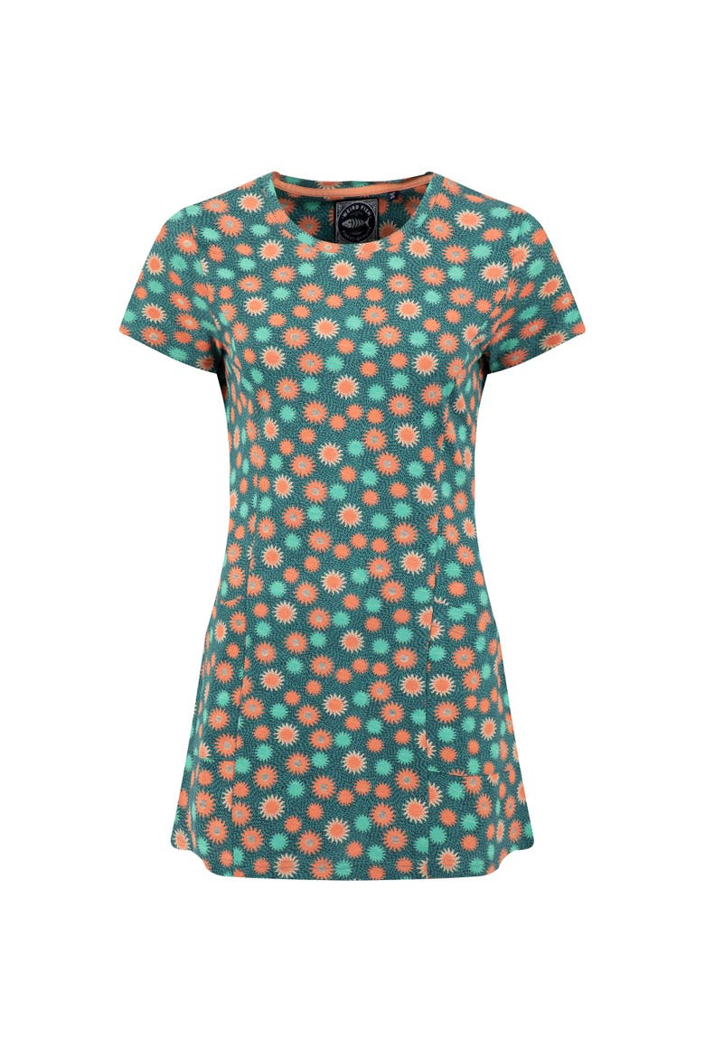 Sidra Printed Jersey Slub Tunic Top, Alternate, color, Viridis