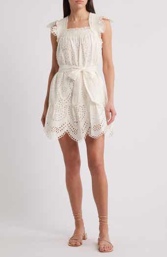 Cleobella Mireya Cotton & Linen Eyelet Minidress
