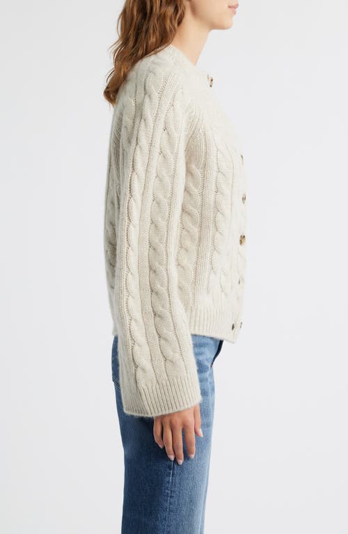 Doen Virginie Cable-knit Cardigan In White