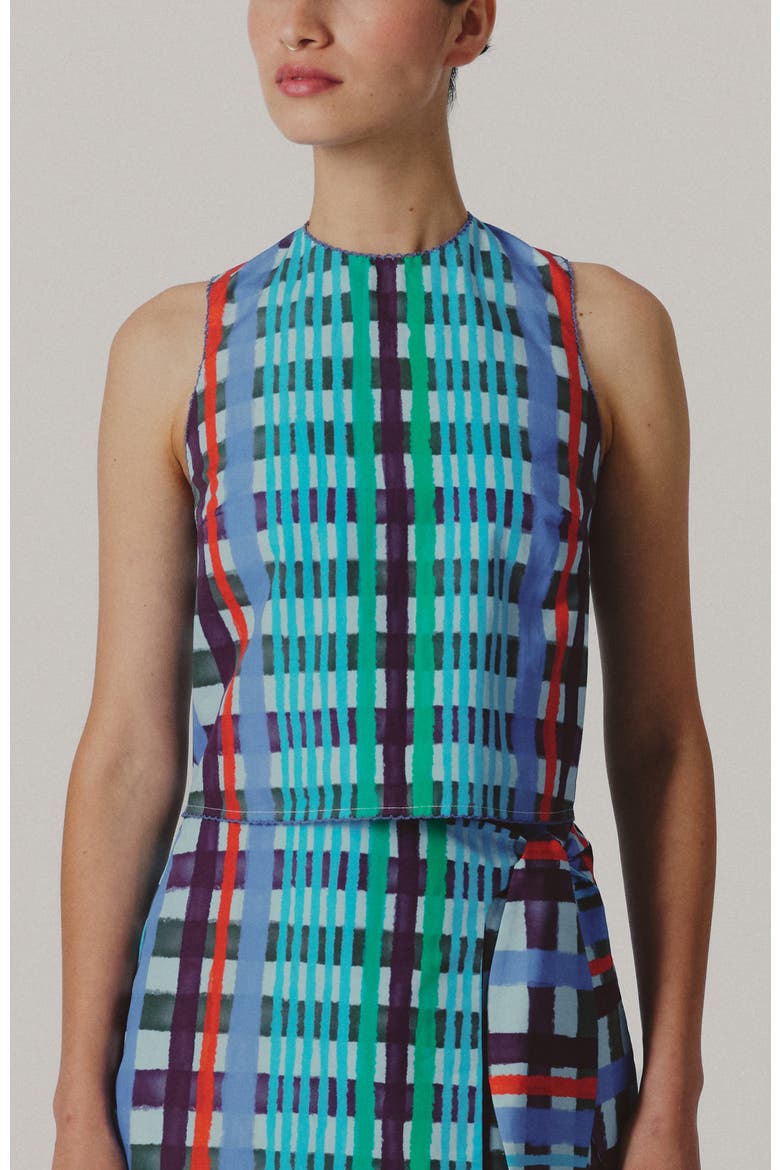 Pasca Crewneck Cotton Tank, Main, color, Astro Print