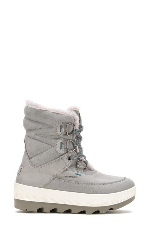 Kamik Celeste Faux Shearling Lined Waterproof Snow Boot In Gray