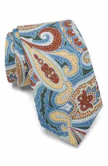 Printed Paisley Wool Tie