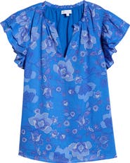 SUGARLIPS Selma Floral Ruffle Cotton Top