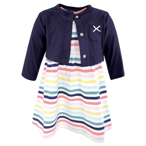 Two-Piece Cotton Dress and Knit Cardigan Set (Baby)