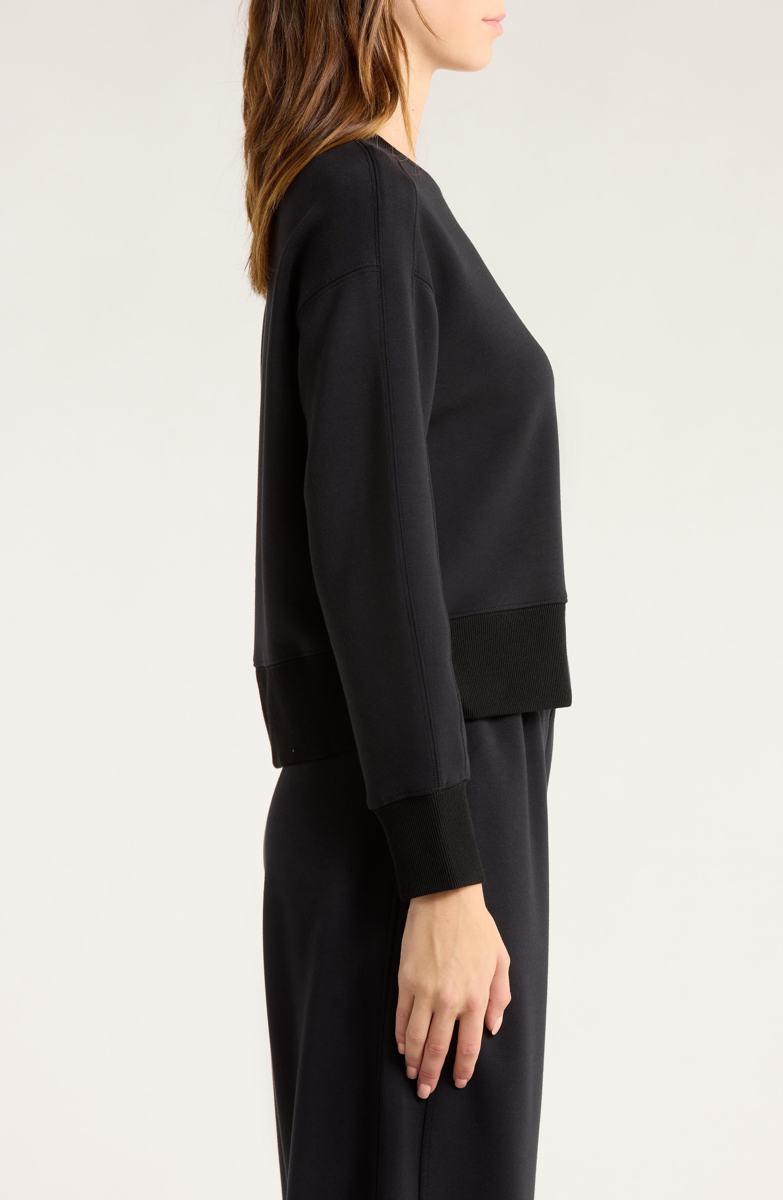 SPANX® AirEssentials® Luxe Crop Crewneck Sweatshirt | Nordstromrack