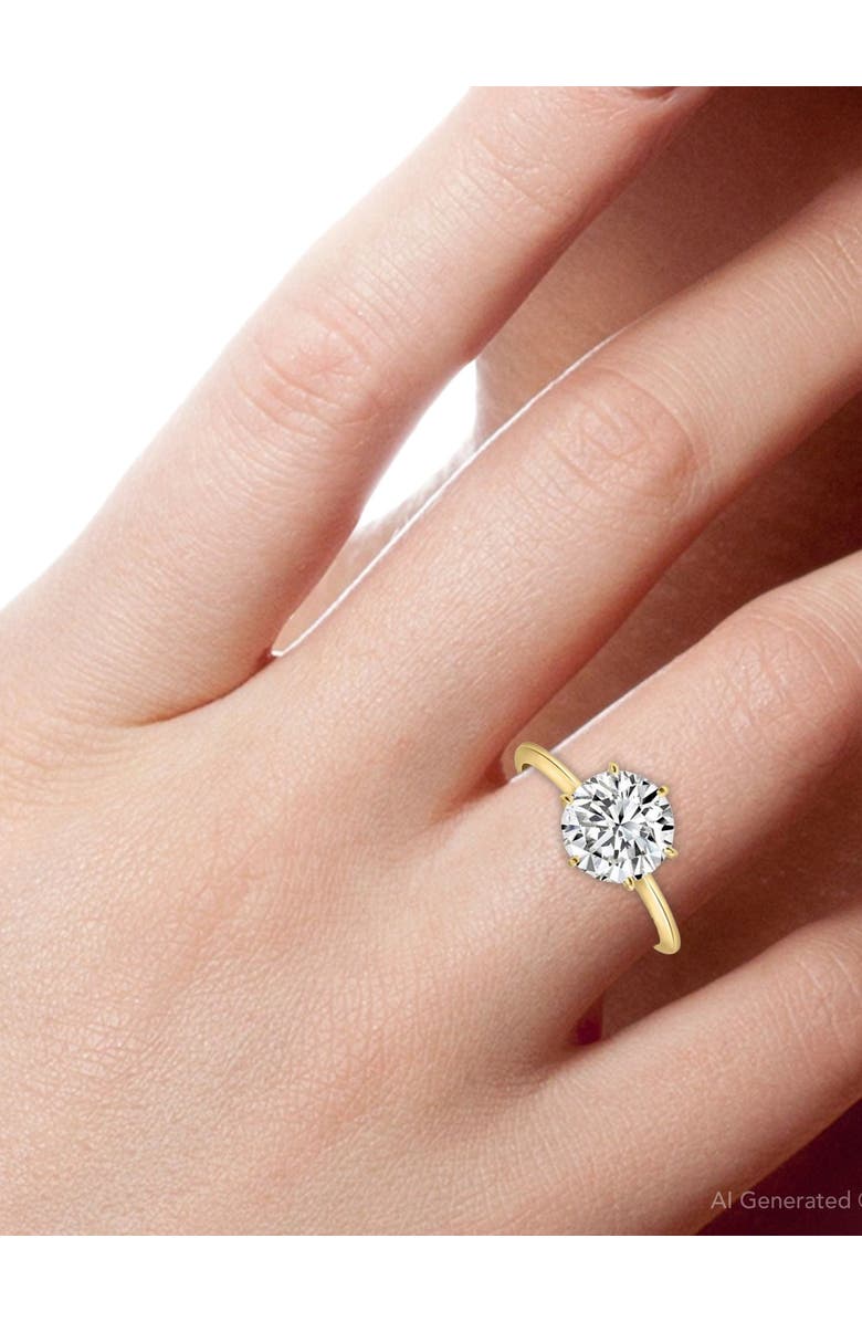 Bliss Diamond Certified 2CT Lab Grown Diamond Solitaire Engagement Ring 14k Gold E/VVS2, Alternate, color, 