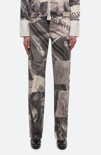 Helmut Lang Printed Carpenter Jeans In Black Multi