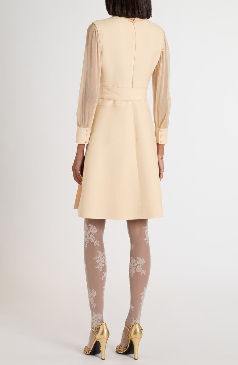 Valentino Garavani V-Detail Crepe Couture Dress, Alternate, color, Nude