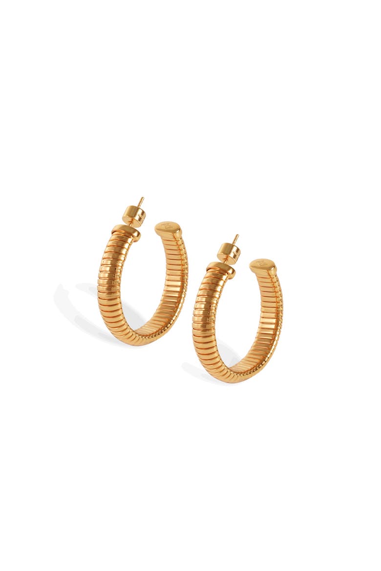Large Minimalist Hoop Earrings, Main, color, Gold