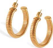 RETRO CHIC Large Minimalist Hoop Earrings