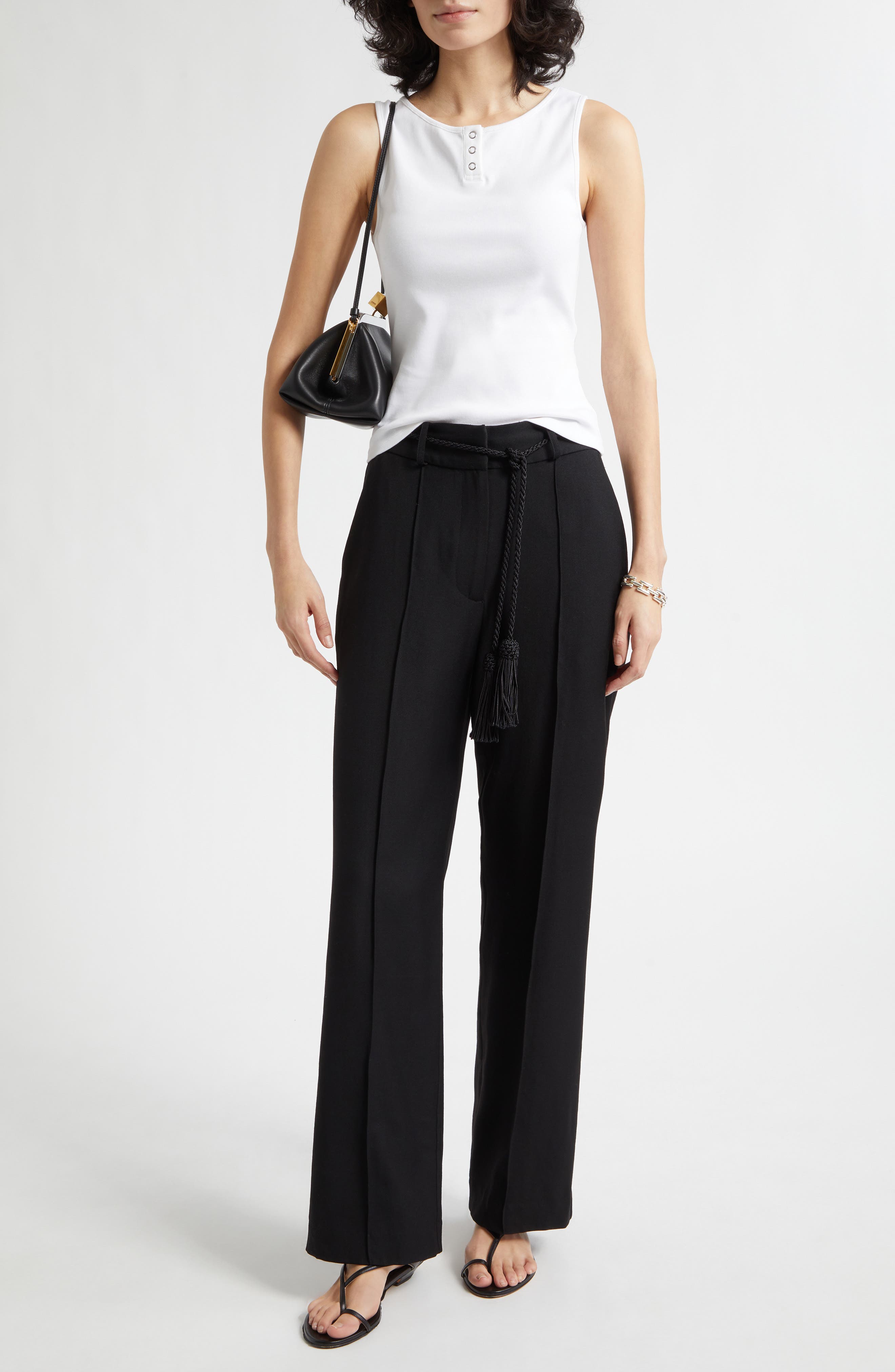 Elspeth Pleat Front Wool Pants - image 2