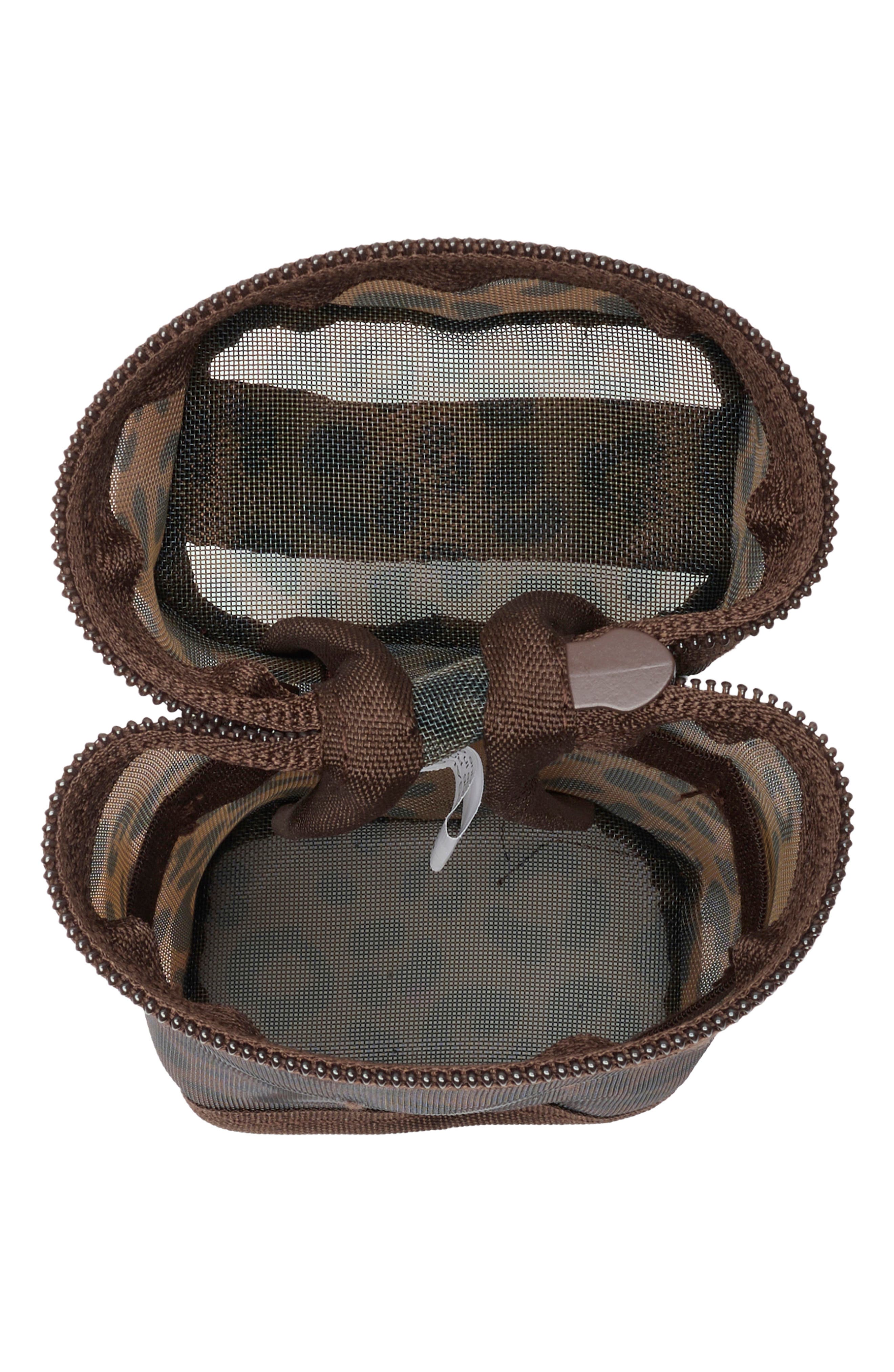 Mesh Cylinder Pencil Case, Alternate, color, BROWN_BLACK