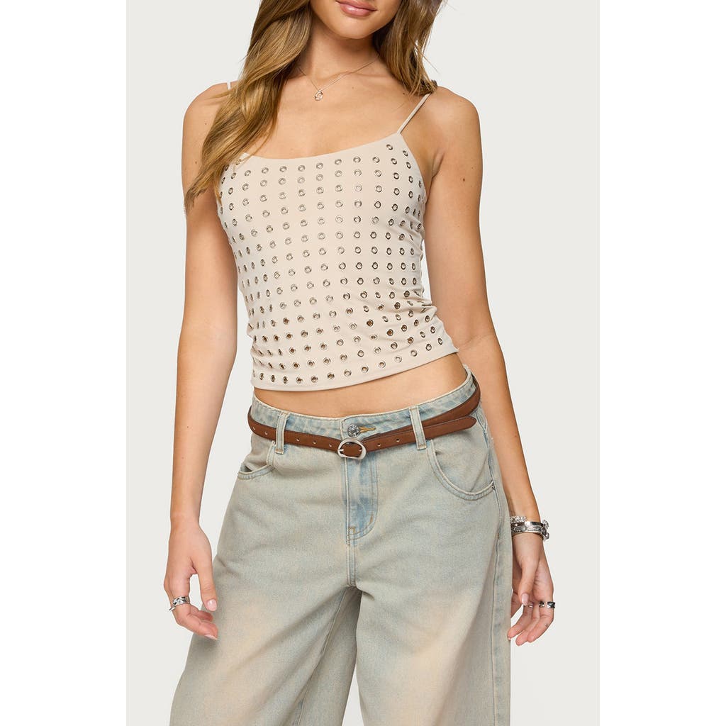Edikted Vallie Grommet Crop Camisole In White
