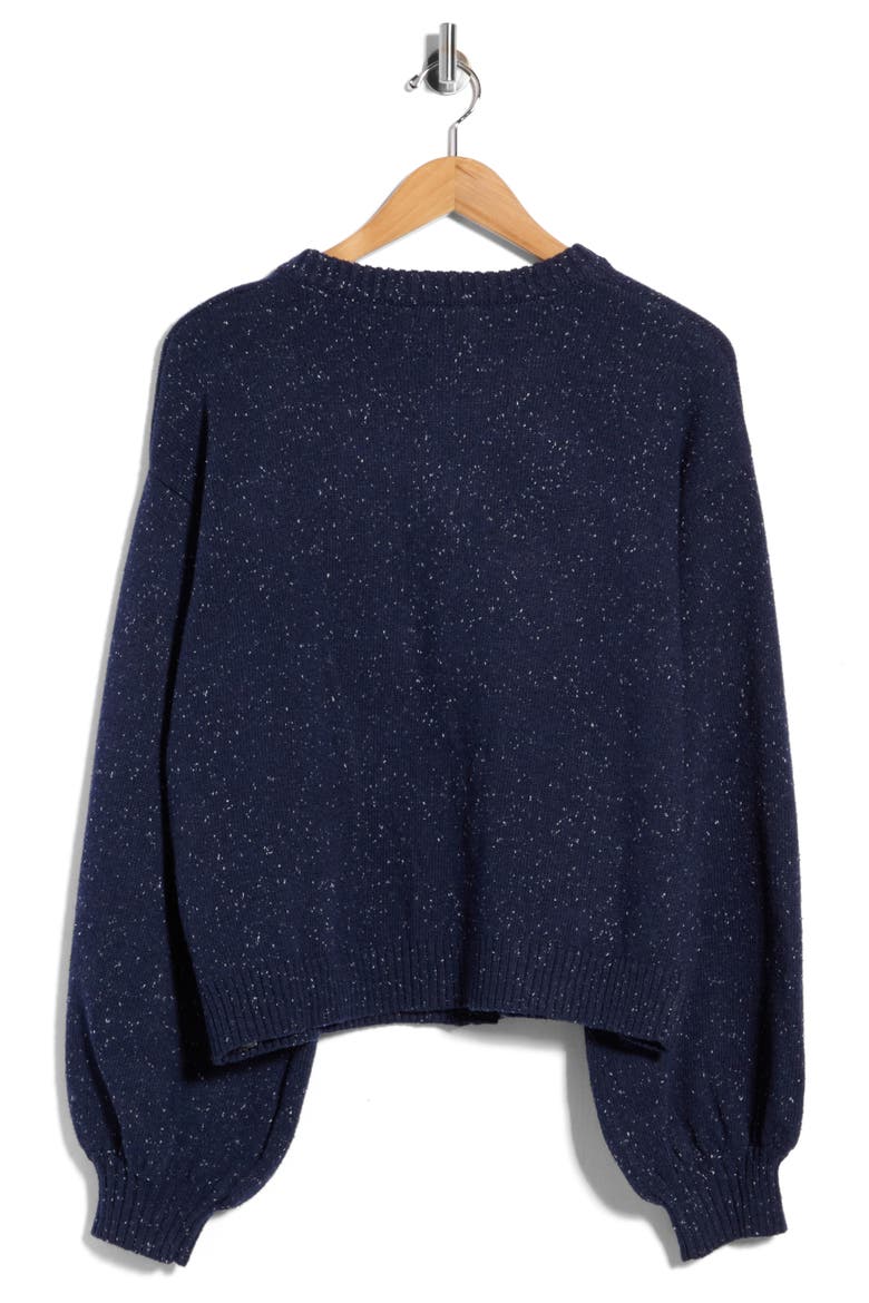 Dorah Speckled Cardigan, Alternate, color, BLUE