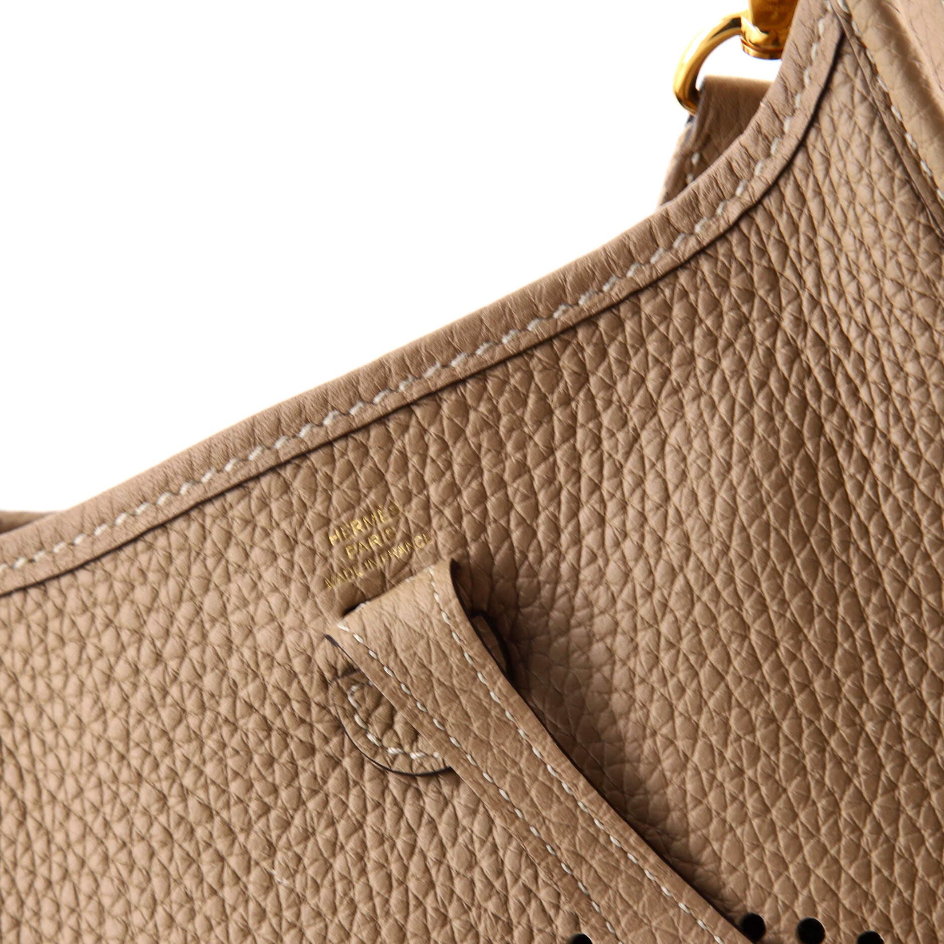 Pre-Owned Hermes Evelyne Bag Gen III Clemence TPM, Alternate, color, Trench
